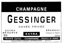 CHAMPAGNE GESSINGER CUVEE PRIVEE EPERNAY