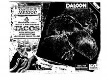 DALOON TASTES OF MEXICO 4 AUTHENTIC STYLE MAIZE & WHEATFLOUR TACOS WITH DELICIOUS MEXICAN STYLE VEGETABLE SALSA FILLING