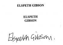 ELSPETH GIBSON