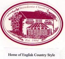 Snowdonia Classics Est. l994 Home of English Country Style