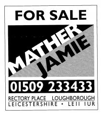 FOR SALE MATHER JAMIE 01509 233433 RECTORY PLACE LOUGHBOROUGH LEICESTERSHIRE . LE11 1UR