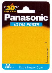 +30%MORE POWER Panasonic ULTRA POWER AA Extra Heavy Duty