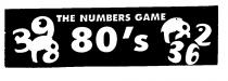 THE NUMBERS GAME 80's 391818236