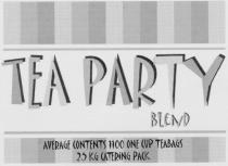 TEA PARTY BLEND AVERAGE CONTENTS 1100 ONE CUP TEABAGS 2.5KG CATERING PACK