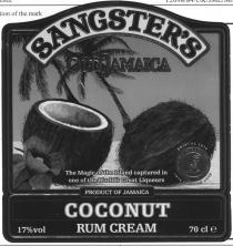 SANGSTER'S OLD JAMAICA The Magic of the Island captured in one of the World's Great Liqueurs PRODUCT OF JAMAICA COCONUT RUM CREAM