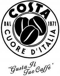 COSTA DAL 1971 CUORE D`ITALIA GUSTA IL TUO CAFFE