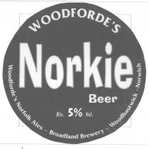 WOODFORDE'S Norkie Beer Alc. 5% Vol. Woodforde's Norfolk Ales ~ Broadland Brewery ~ Woodbastwick ~ Norwich