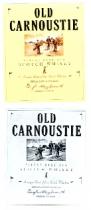 OLD CARNOUSTIE FINEST RARE OLD SCOTCH WHISKY A unique blend of fine Scotch Whiskies - DISTILLED & BOTTLED IN SCOTLAND - Douglas MacNiven & Co.. BROXBURN · SCOTLAND