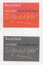 Royal Mail recorded 1st or 2nd class Signed for