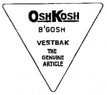 OSHKOSH B'GOSH VESTBAK THE GENUINE ARTICLE