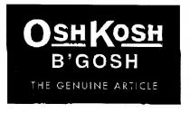 OSHKOSH B'GOSH THE GENUINE ARTICLE