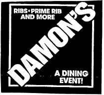 RIBS.PRIME RIB AND MORE DAMON'S A DINING EVENT!