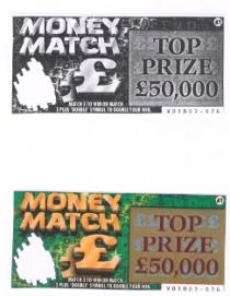 MONEY MATCH £ TOP PRIZE £50,000 MATCH 3 TO WIN OR MATCH 2 PLUS `DOUBLE' SYMBOL TO DOUBLE YOUR WIN