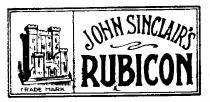 JOHN SINCLAIR'S RUBICON