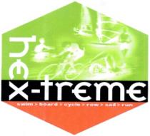 hex-treme swim > board > cycle > row > sail > run