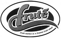 fruté fruit sorbet in a frozen fruit shell