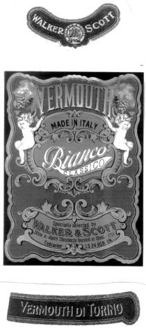 WALKER SCOTT VERMOUTH MADE IN ITALY Bianco CLASSICO Shipped & Bottled by WALKER & SCOTT Wine & Spirits Merchants in York since 1721 Tadcaster LS 24 9SB UK VERMOUTH DI TORINO