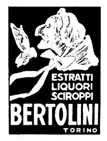 ESTRATTI LIQUORI SCIROPPI BERTOLINI TORINO