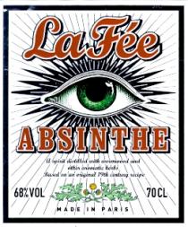 La Fée ABSINTHE A spirit distilled with wormwood and other aromatic herbs Based on an original 19th century recipe 68% VOl 70 CL MADE IN PARIS