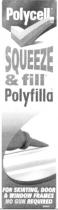 Polycell SQUEEZE & fill Polyfilla FOR SKIRTING, DOOR & WINDOW FRAMES NO GUN REQUIRED