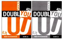 VODKA 40% DOUBL YOU UU 0.7L MADE IN KAZAKHSTAN GEOM LTD