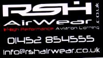 RSH AirWear.co.uk High Performance Aviation Clothing 01452 854555 info@rshairwear.co.uk