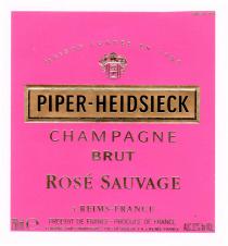 PIPER-HEIDSIECK CHAMPAGNE BRUT ROSÉ SAUVAGE MAISON FONDÉE EN 1785