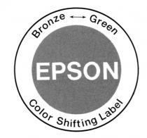 EPSON Bronze Green Color Shifting Label