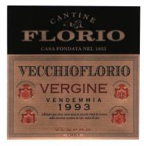 CANTINE FLORIO CASA FONDATA NEL 1833 VECCHIOFLORIO VERGINE VENDEMMIA 1993 Affinato per oltre sette anni in piccole botti di rovere nelle secolari cantine in tufo della Florio