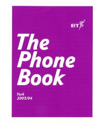 BT The Phone Book York 2003/04