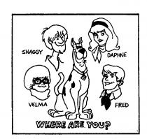 SHAGGY, DAPHNE, VELMA, FRED, WHERE ARE YOU