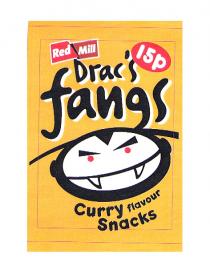 Red Mill 15p Drac's fangs Curry flavour Snacks