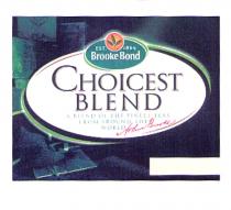 EST. 1869 Brooke Bond CHOICEST BLEND A BLEND OF THE FINEST TEAS FROM AROUND THE WORLD Arthur Brooke