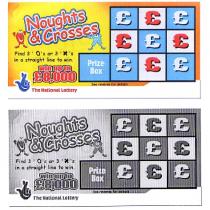 Noughts &Crosses Find 3 'O's or 3 'X's in a straight line to win. win up to £8,000 The National Lottery