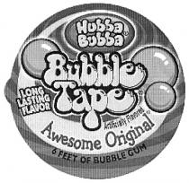 Hubba Bubba Bubble Tape LONG LASTING FLAVOR Artificially Flavored Awesome Original 6 FEET OF BUBBLE GUM