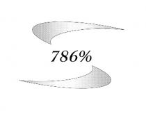 786%