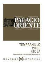 PALACIO DE ORIENTE TEMPRANILLO 2003 RIOJA NAVARRO LOPEZ 1904