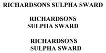 RICHARDSONS SULPHA SWARD