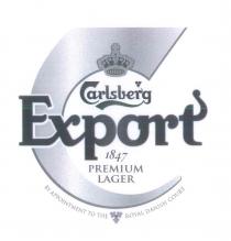 Carlsberg Export 1847 PREMIUM LAGER BY APPOINTMENT TO THE ROYAL DANISH COURT