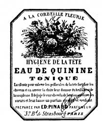 A LA CORBEILLE FLEURIE HYGIENE DE LA TETE EAU DE QUININE TONIQUE