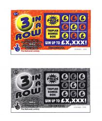 3 IN A ROW WIN UP TO £X,XXX! The National Lottery