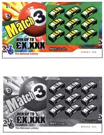 Match 3 WIN UP TO £X,XXX The National Lottery