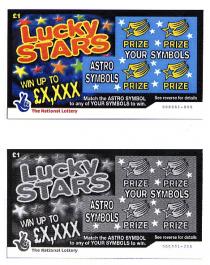 The National Lottery £1 Lucky STARS ASTRO SYMBOLS YOUR SYMBOLS PRIZE