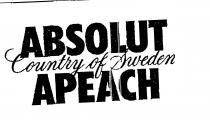 ABSOLUT APEACH Country of Sweden