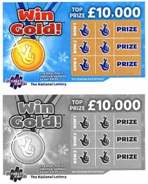 Win Gold! TOP PRIZE £10,000 The National Lottery