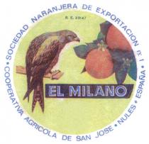 EL MILANO SOCIEDAD NARANJERA DE EXPORTACION n: 1 COOPERATIVA AGRICOLA DE SAN JOSE NULES ESPAÑA