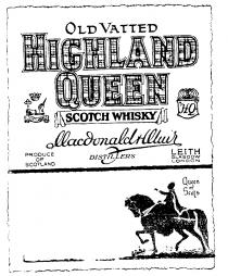 OLD VATTED HIGHLAND QUEEN SCOTCH WHISKY