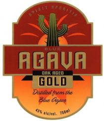 SPIRIT APERITIF BLUE AGAVA OAK AGED GOLD Distilled from the Blue Agave