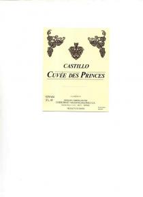 CASTILLO CUVÉE DES PRINCES 12% Vol. 2L.e producido y embotellado por: CHERUBINO VALSANGIACOMO, S.A.