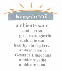 kayami ambiente sano ambient sa giro osasungarria ambiente san healthy atmosphere ambience saine Gesunde Umgebung ambiente sadio ambiente sano